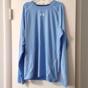 Under Armour HeatGear Compression Long Sleeve Shirt Men's XXL Carolina Blue